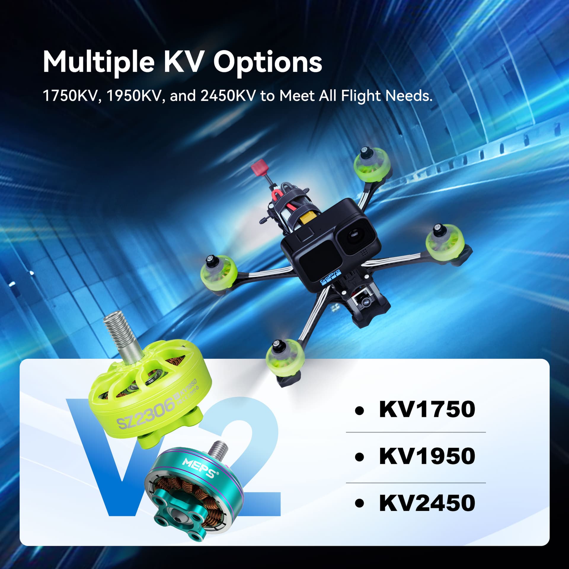 MEPS SZ2306 V2 Motor for 5 Inch Freestyle Drone 1750KV/1950KV/2450KV for fpv drones 59