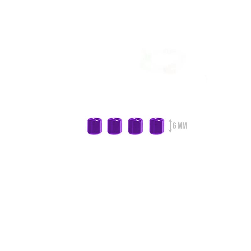 M3 Aluminium Standoffs (4 stuks) - HEX - 6mm - PAARS for fpv drones 1