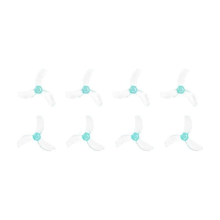 Sub250 Gemfan Pros Tri-Blade 40mm Micro/Whoop Prop 8 Pack - Teal (1.5mm Shaft) for fpv drones 1