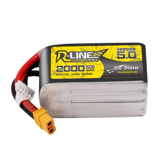 Tattu R-Line 2000mAh 4S 150C V5 Lipo battery for RC models for fpv drones 1