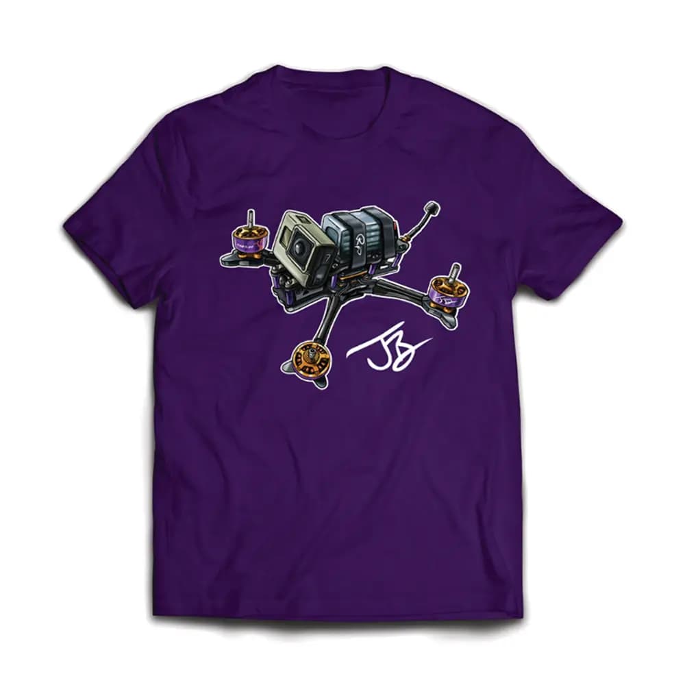 FPVCrate Joshua Bardwell JB T-Shirt - Small - Small - Purple for fpv drones 1