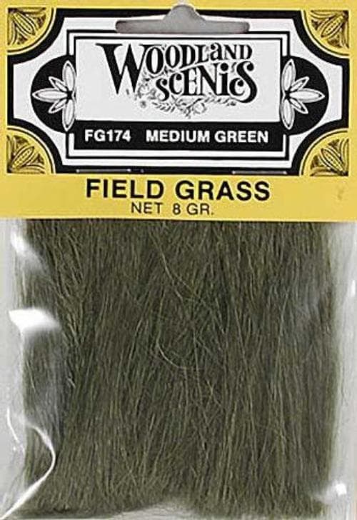 Woodland Scenics FG174 Field Grass Medium Green .28 ozs Bag Train Scenery for fpv drones
