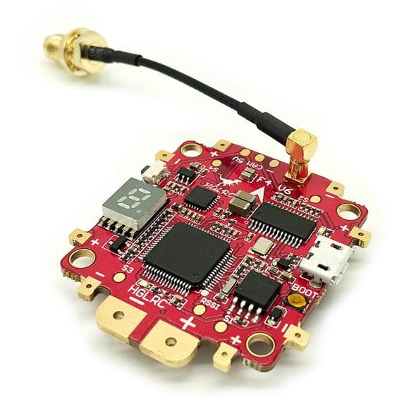 HGLRC F4 V6 Pro FC Flight Controller with Switchable VTX 5V BEC OSD PDB for fpv drones