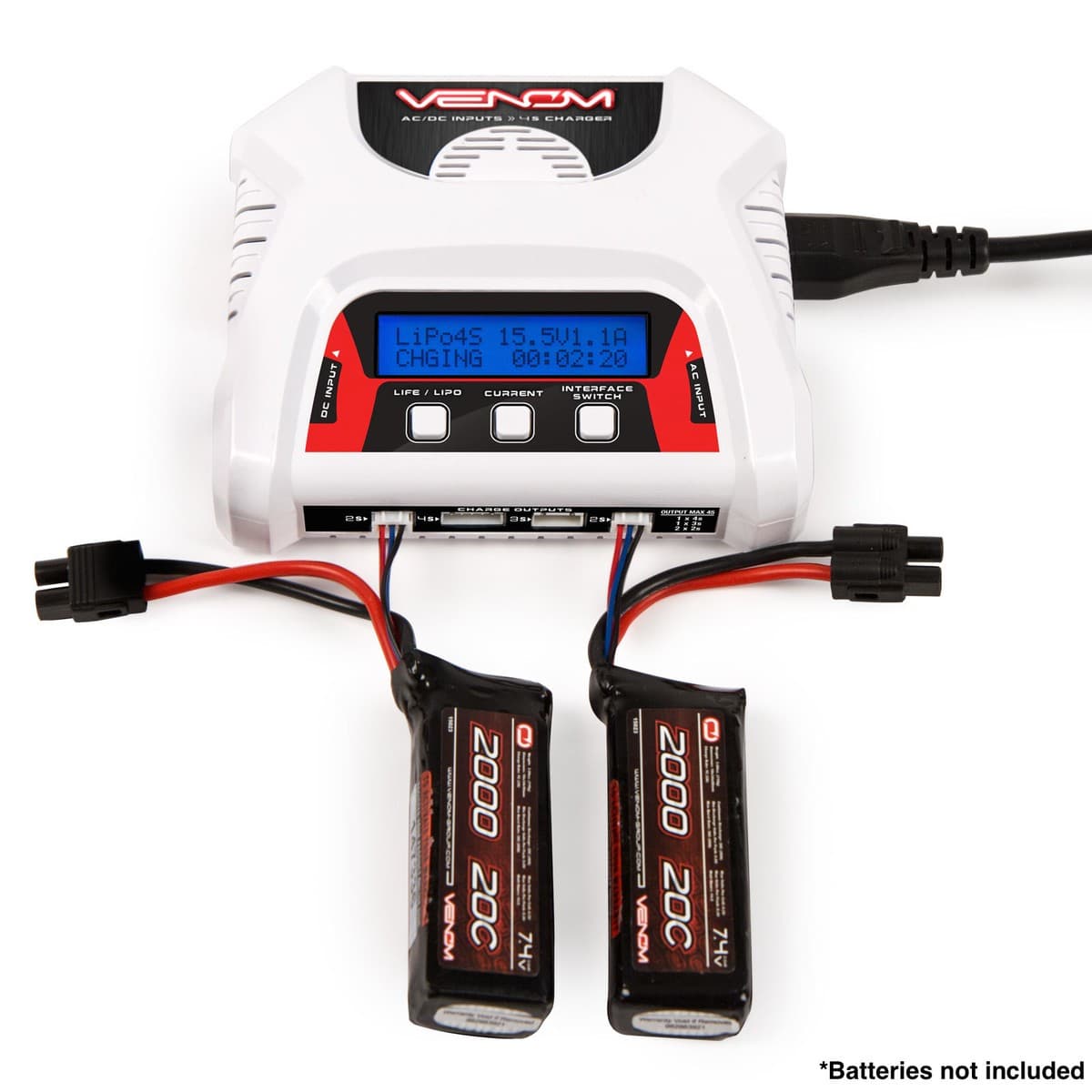VENOM 2-4 CELL AC/DC LIPO BATTERY BALANCE CHARGER for fpv drones 3