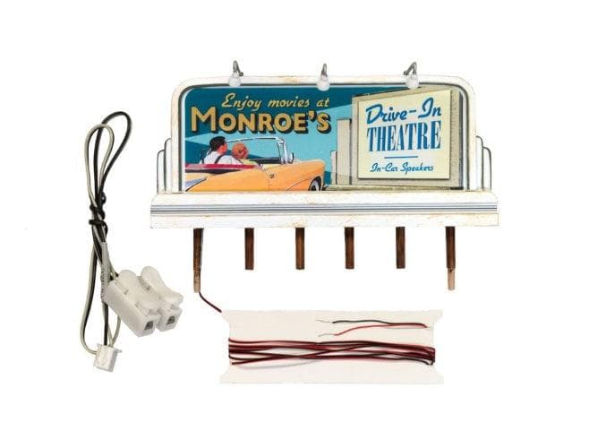 Woodland jp5794 HO Monroe's Drive-In Billboards for fpv drones 1