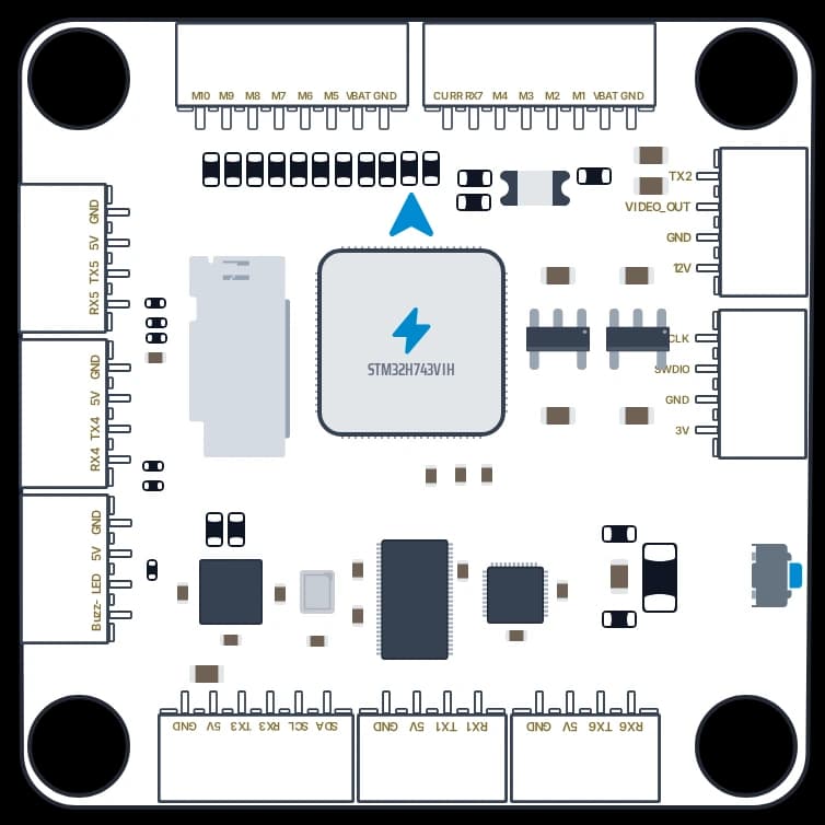 MicoAir H743 V2 drone controller, Ardupilot PX4
