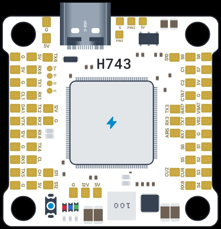 OddityRC H743 flight controller for drones, Ardupilot PX4