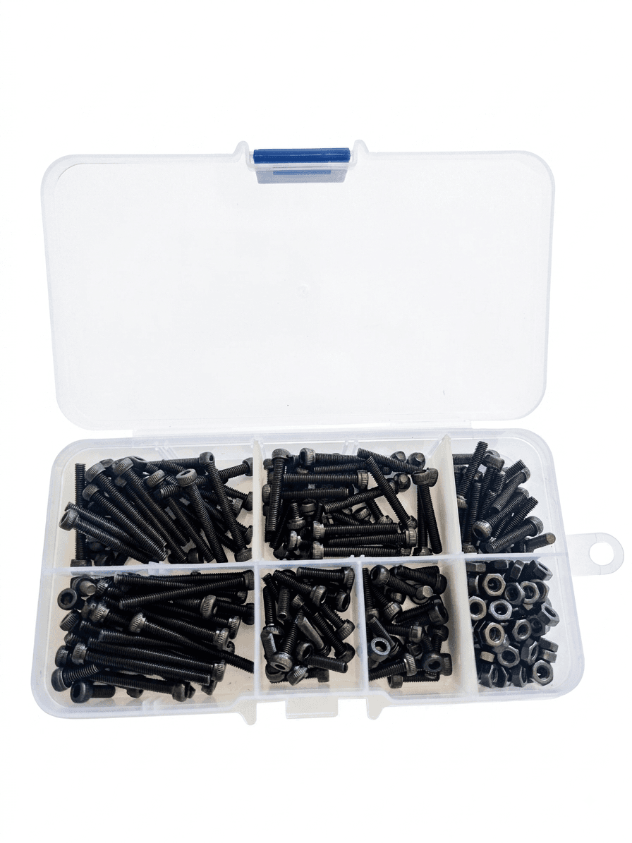 Zylinderschrauben und Muttern Set M3 Stahl (260 Teile)