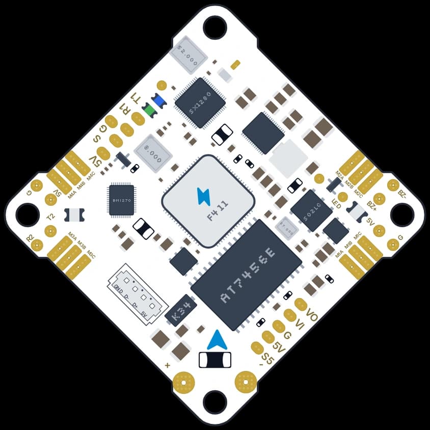BetaFPV F4 1S 12A 2022 Toothpick/Whoop Flight Controller - Choose Receiver