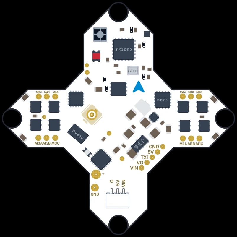 iFlight Blitz F411 1S 5A Toothpick/Whoop Flight Controller w/ 25-50mW VTX & ELRS RX